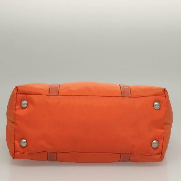 PRADA Tote Bag Nylon Orange Silver Auth - Picture 12 of 15